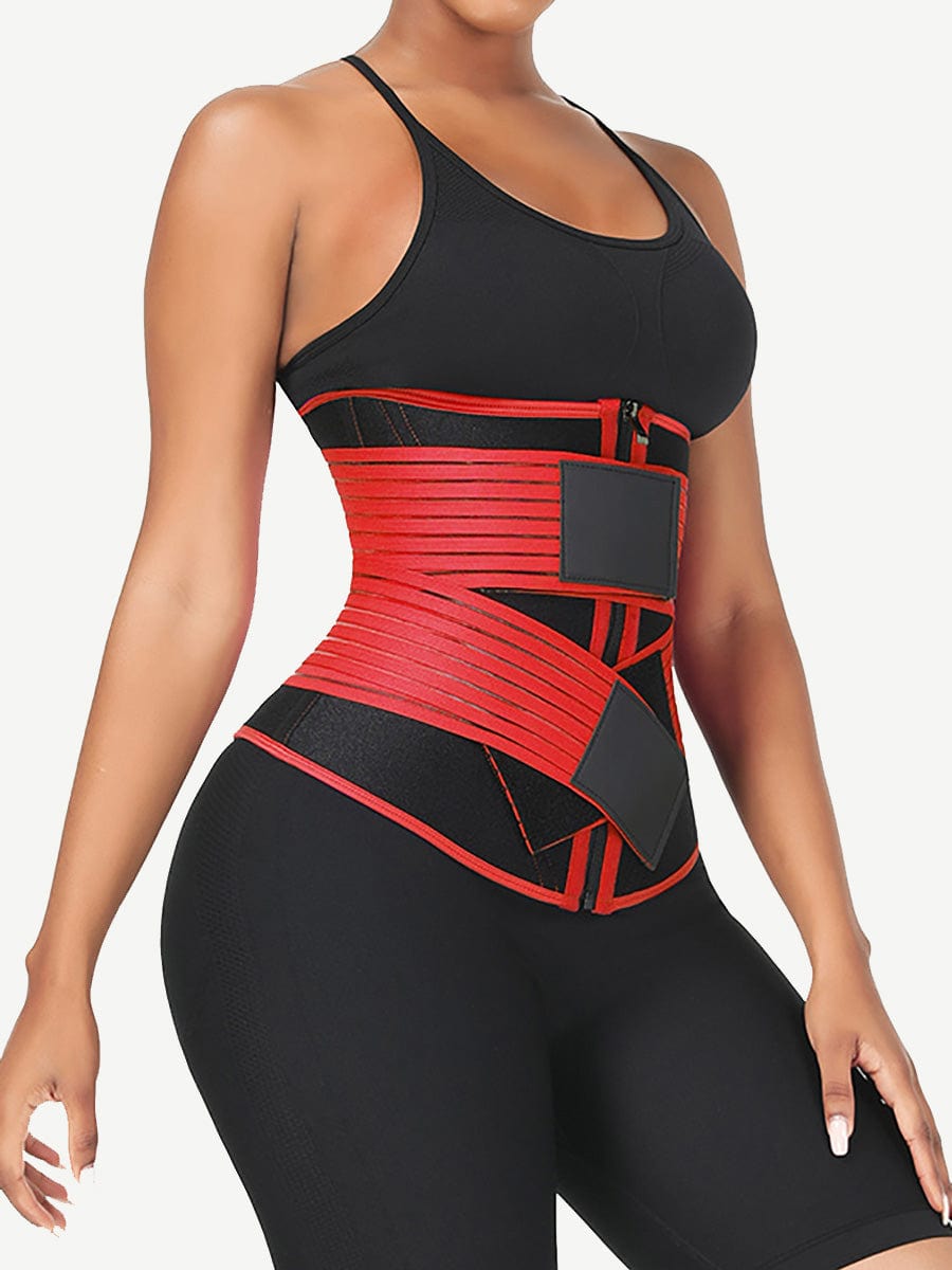 MT210297 — Long Neoprene Waist Trainer with Double Elastic Belts