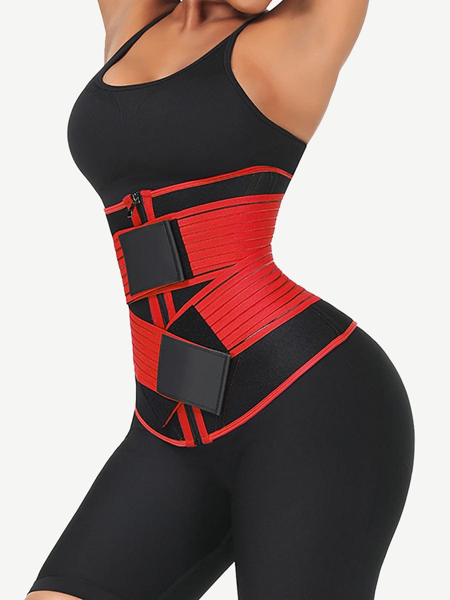 MT210297 — Long Neoprene Waist Trainer with Double Elastic Belts