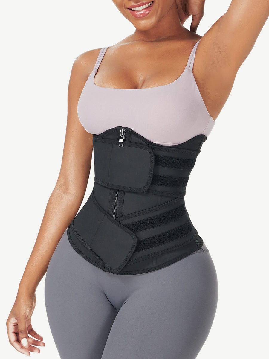 MT210298 — Underbust Latex Waist Trainer with Double Belts