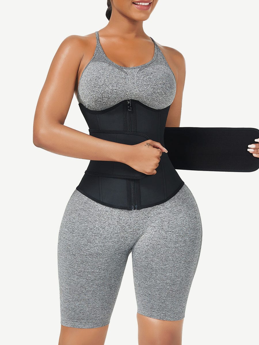 MT210299 — Bust-Support Latex Waist Trainer with Belt