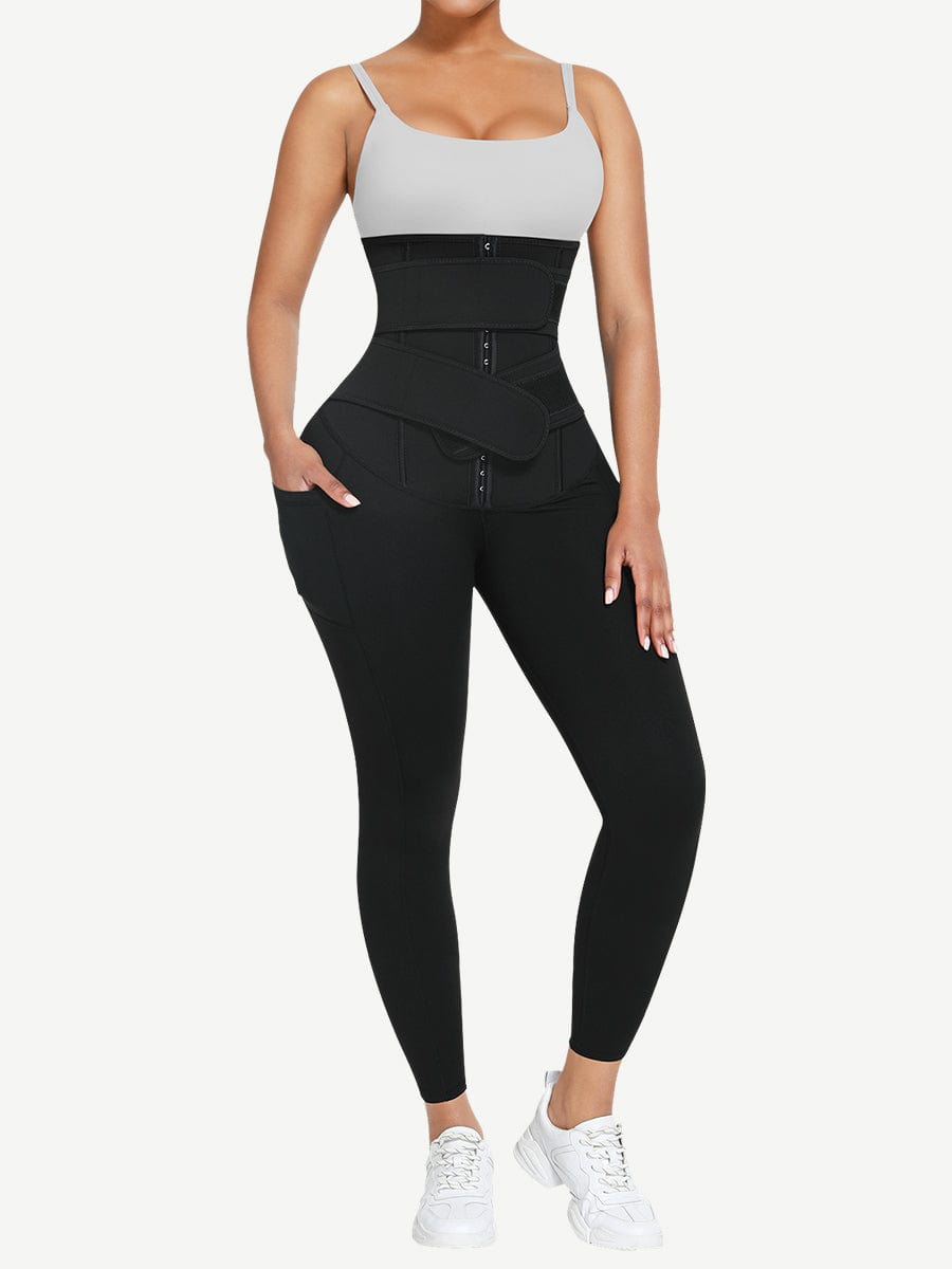 MT210303 — Shaping Leggings with Waist Belt and Pocket