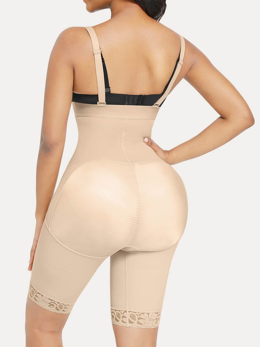 Short gainant taille haute longueur genou