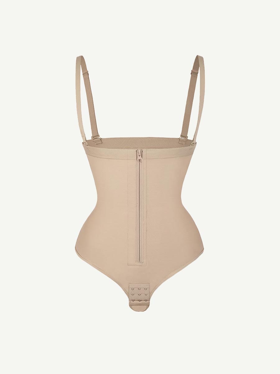 Body gainant string taille haute à bretelles