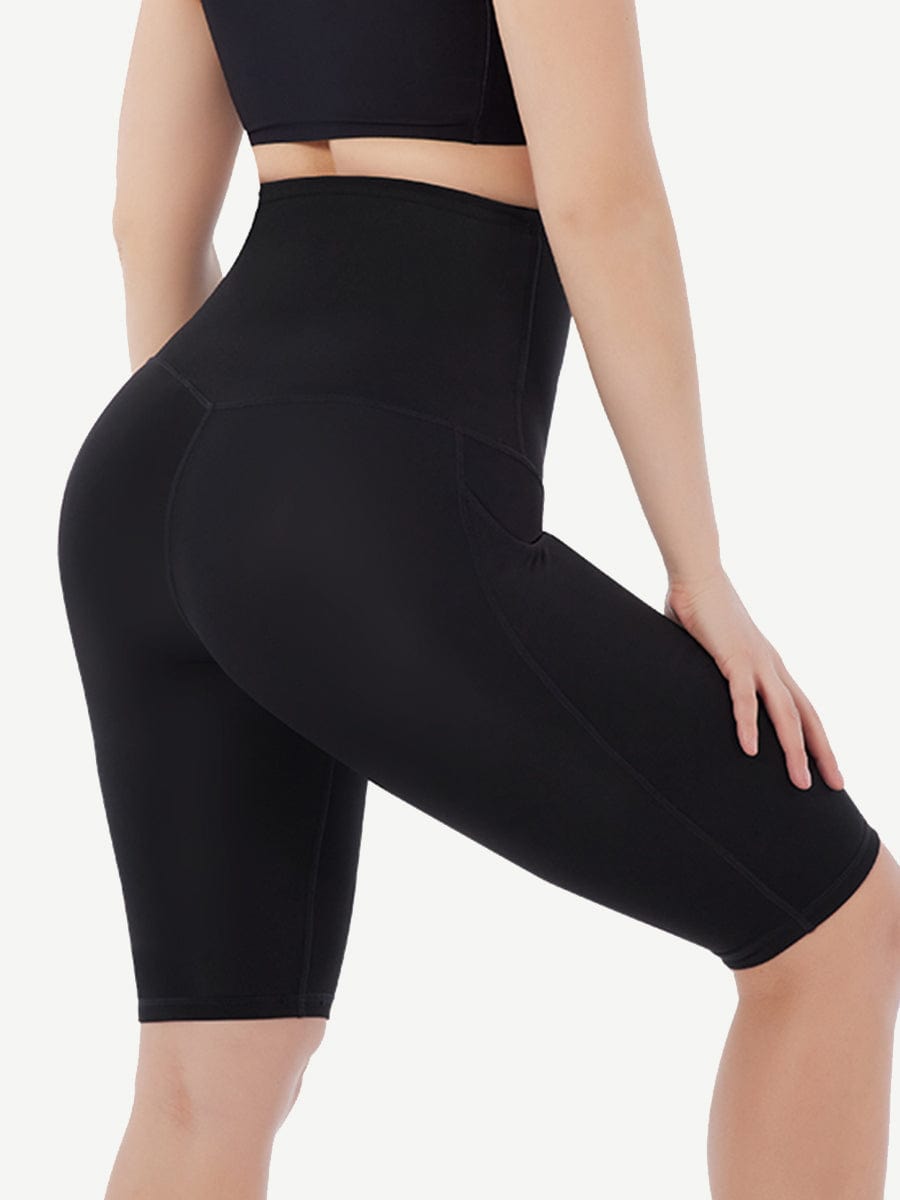 MT220044 — Mesh-Lined Sports Shaping Pants with Pockets