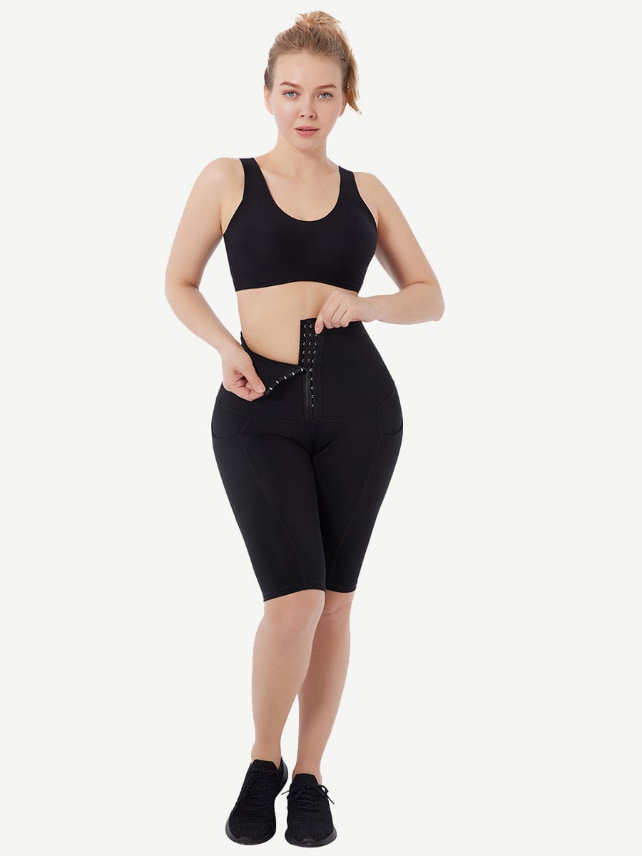 MT220044 — Mesh-Lined Sports Shaping Pants with Pockets