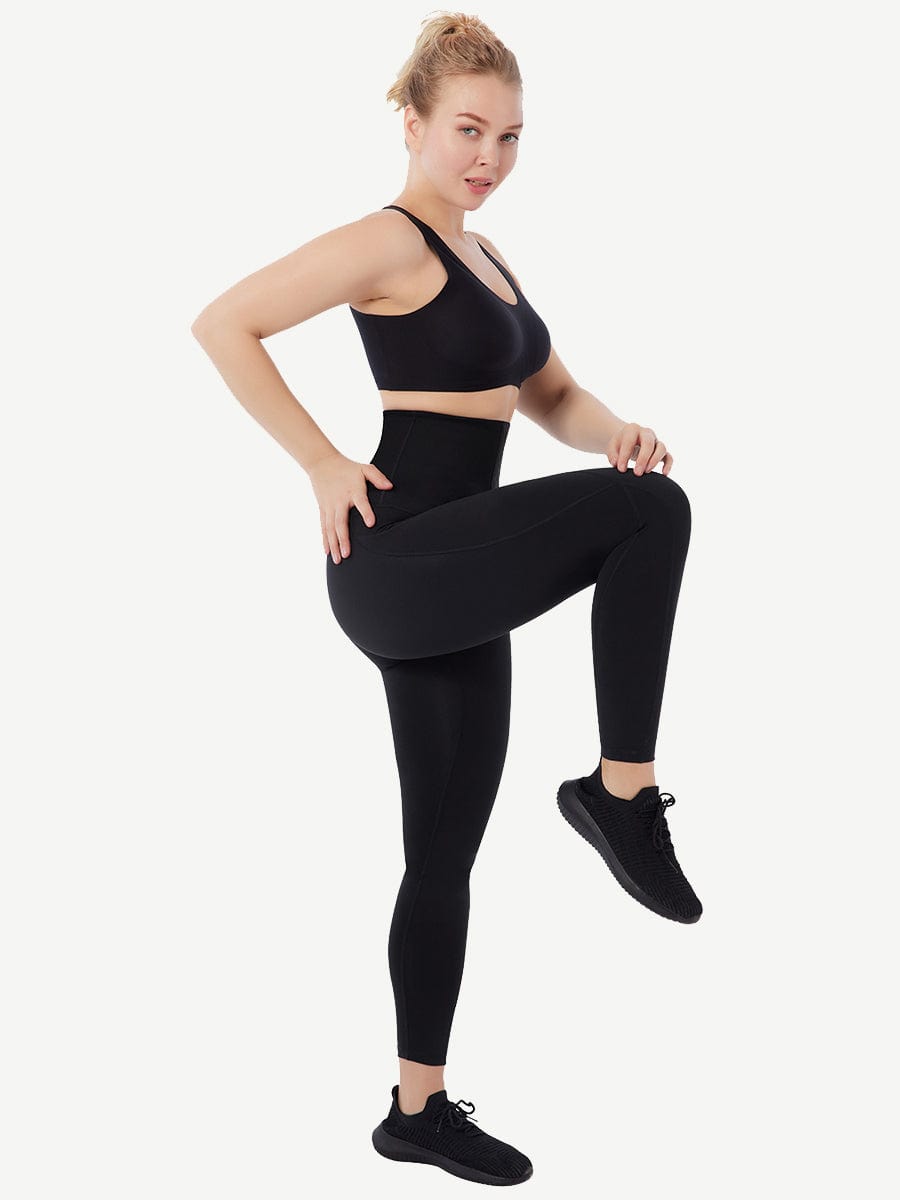 MT220046 — Pantalon gainant de sport avec maintien abdominal et poches