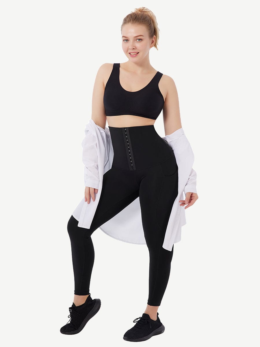 MT220046 — Pantalon gainant de sport avec maintien abdominal et poches
