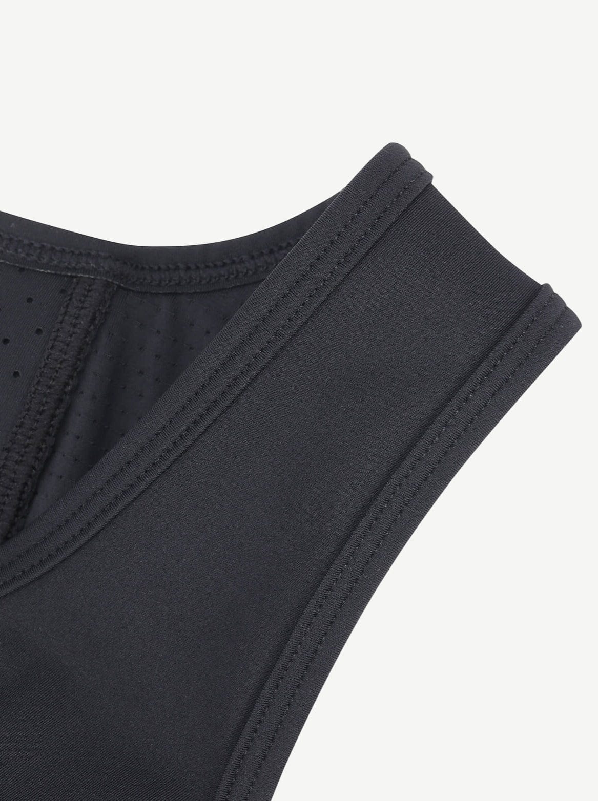 MT220085 — Combinaison gainante de sport doublée de latex avec zip avant