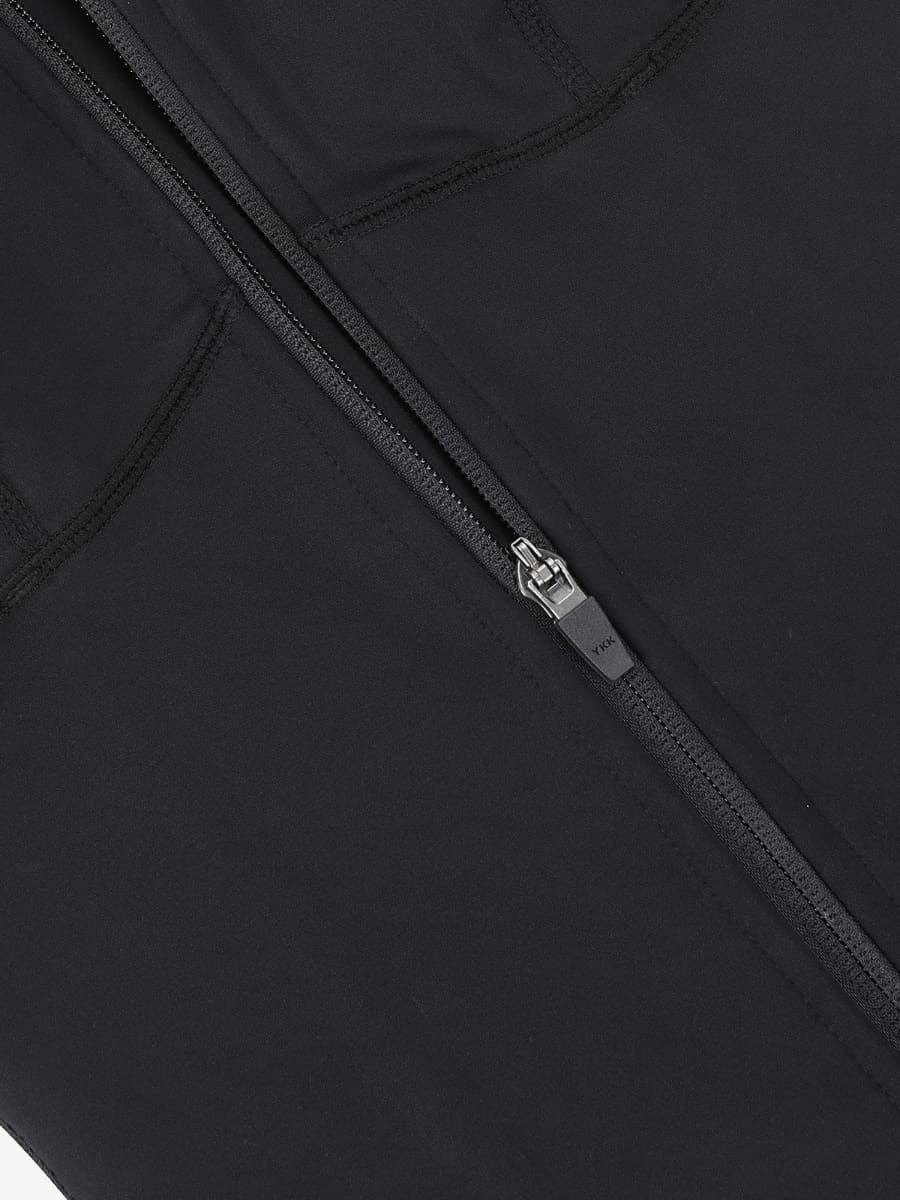 MT220085 — Combinaison gainante de sport doublée de latex avec zip avant
