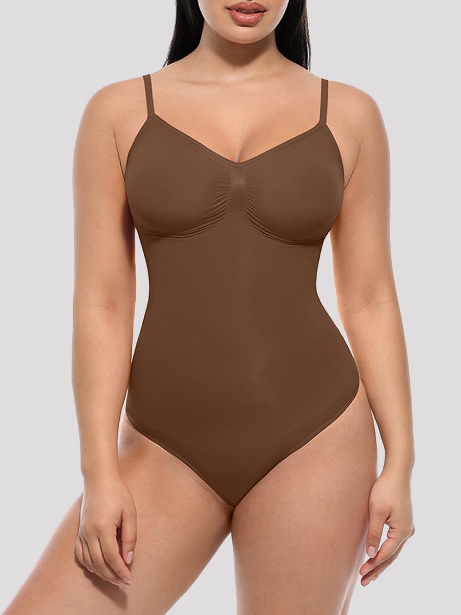 MT220124 — Seamless Bust-Support Thong Bodysuit
