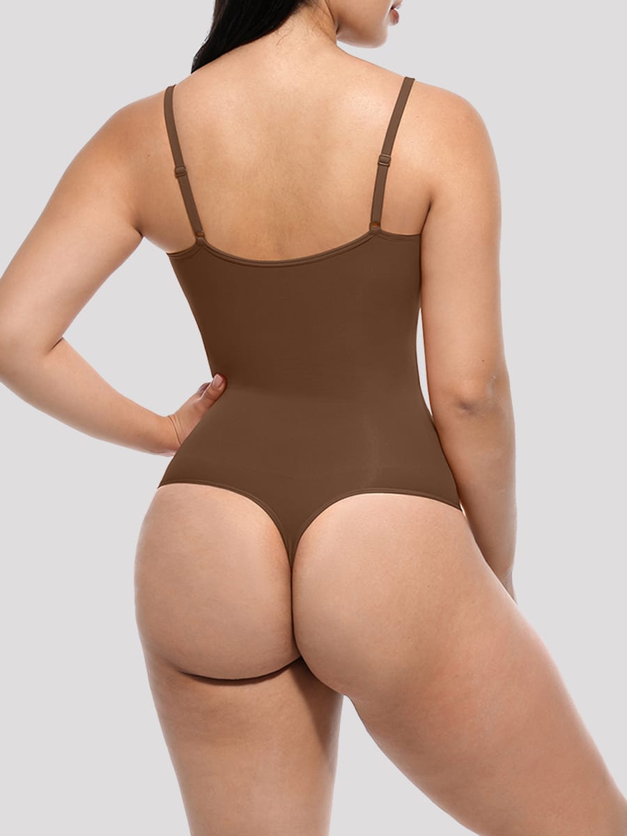 MT220124 — Seamless Bust-Support Thong Bodysuit
