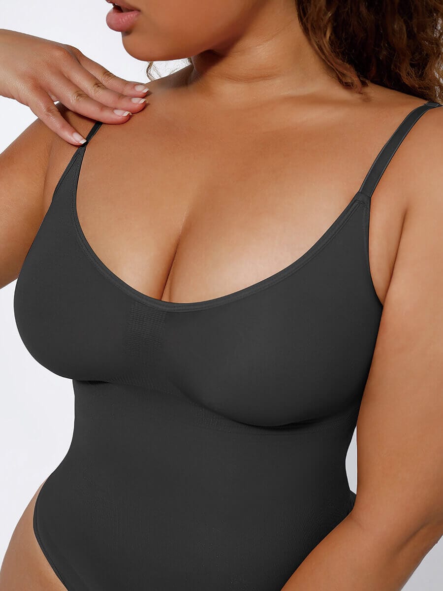 MT220124 — Seamless Bust-Support Thong Bodysuit