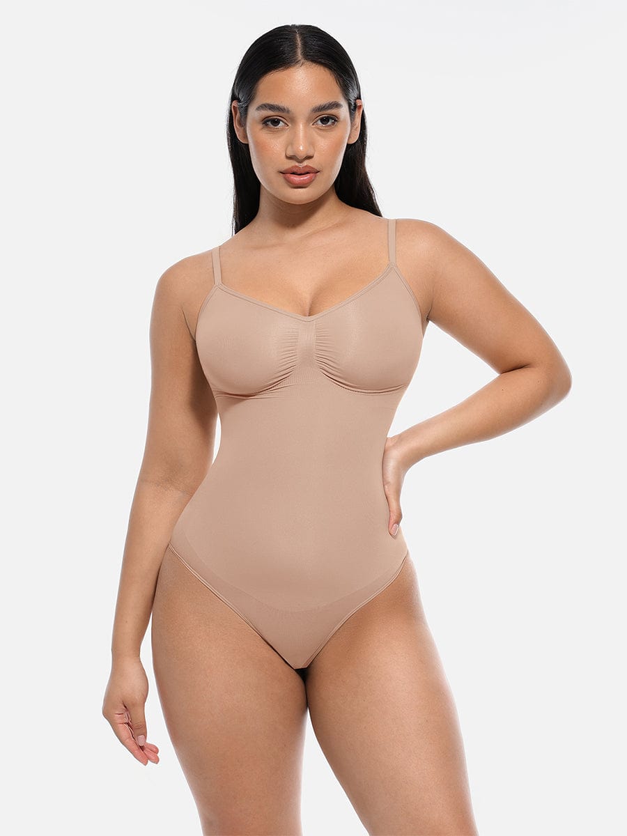 MT220124 — Seamless Bust-Support Thong Bodysuit