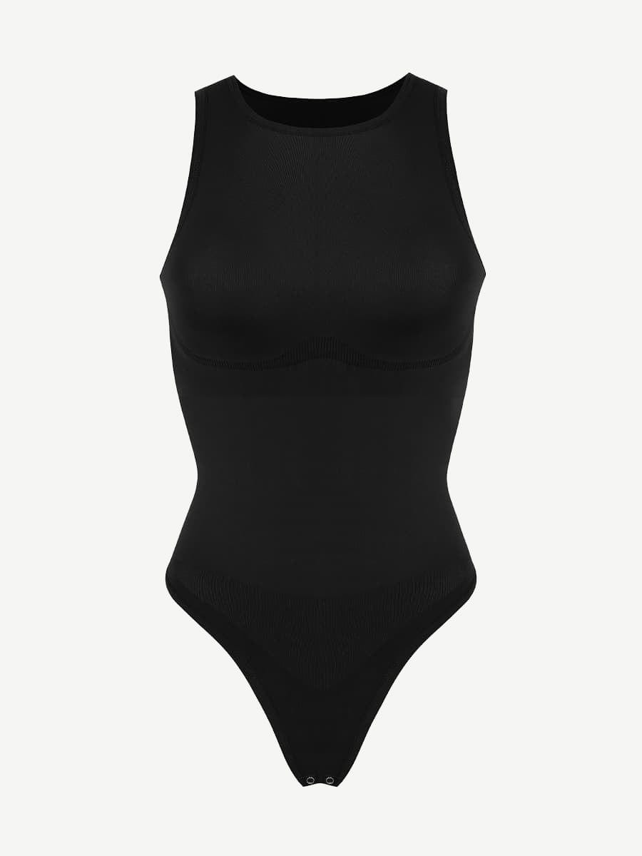 MT220165 — Seamless Crew-Neck Shaping Thong Bodysuit
