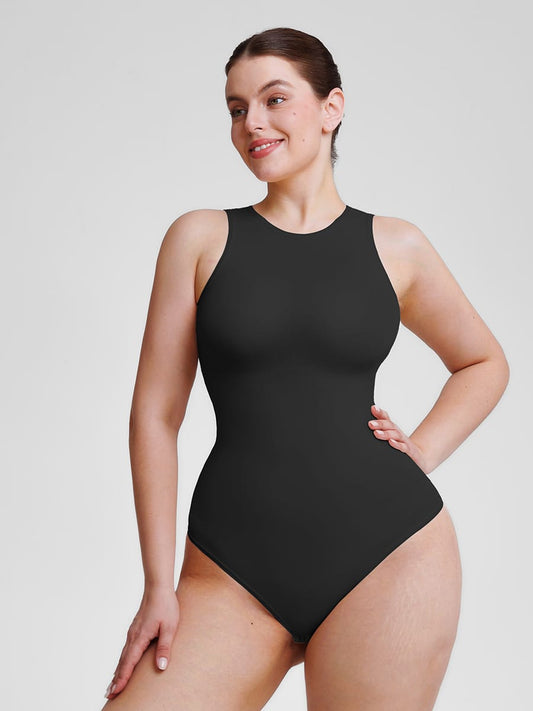 MT220165 — Seamless Crew-Neck Shaping Thong Bodysuit