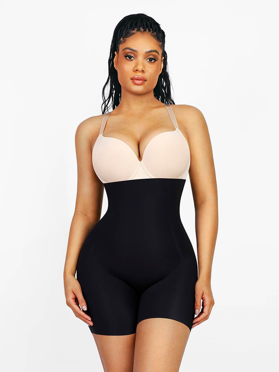 MT230006 — Short gainant Air Slim taille haute avec coussinets amovibles pour les fesses