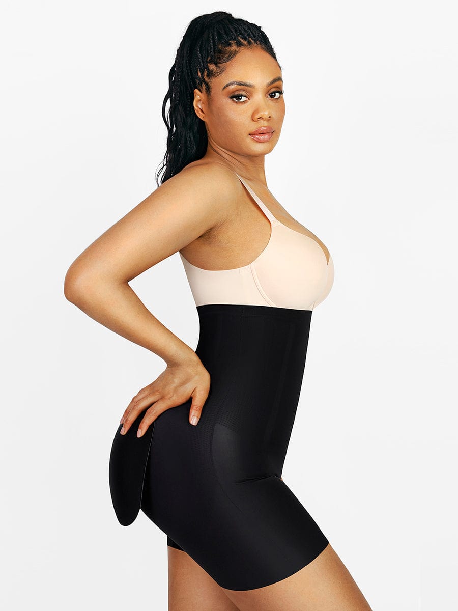 MT230006 — Short gainant Air Slim taille haute avec coussinets amovibles pour les fesses