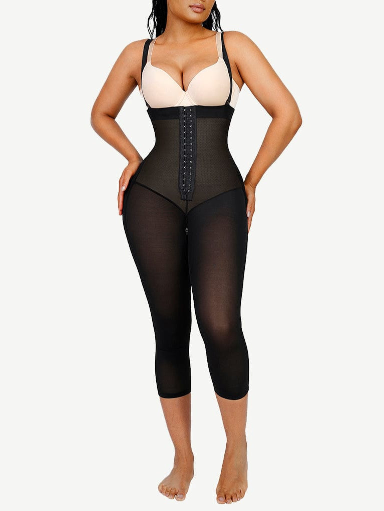 Gaine longue en latex à poitrine ouverte