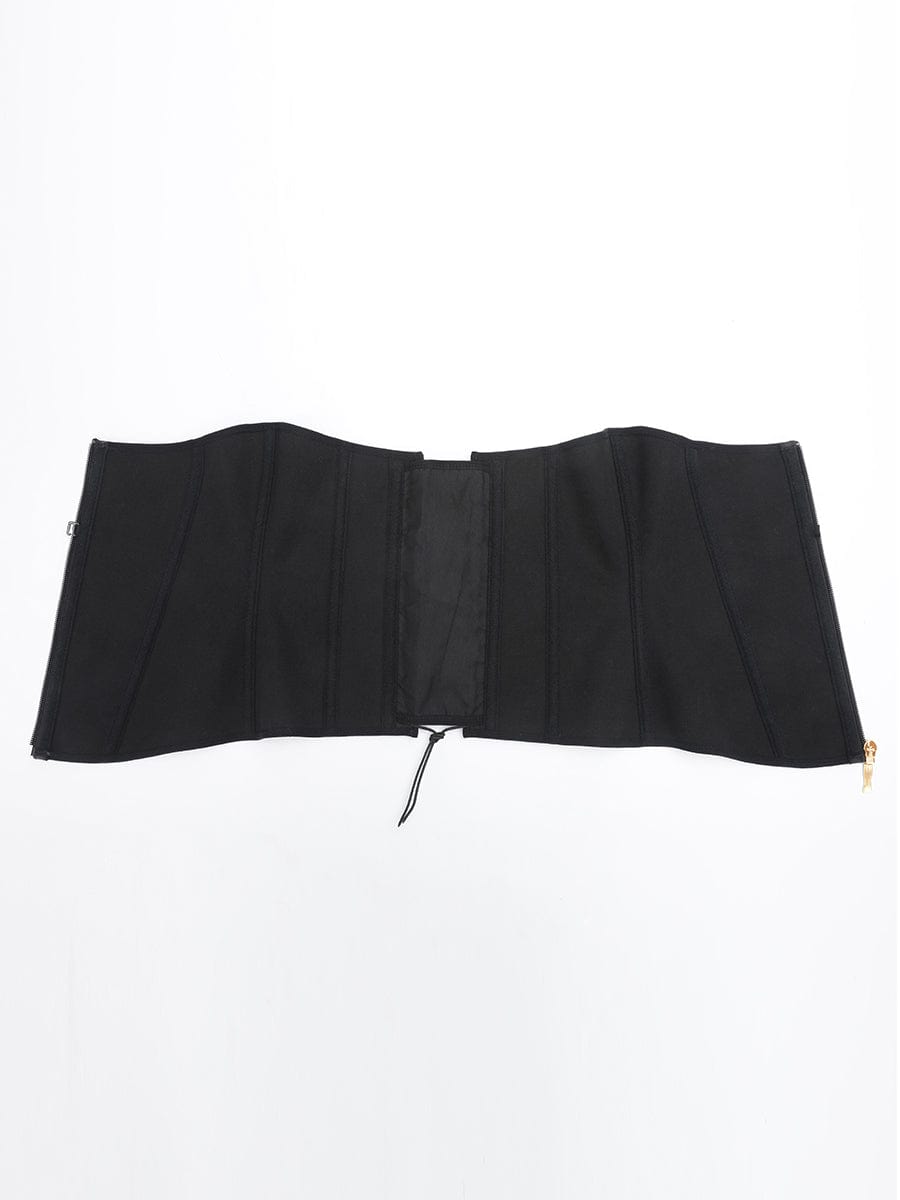 MT240028 — Ceinture gainante en latex en U avec 10 baleines et laçage en éventail