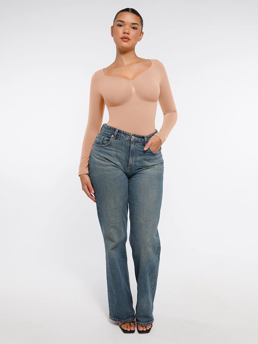 MT240067 — Body string gainant sans coutures à manches longues