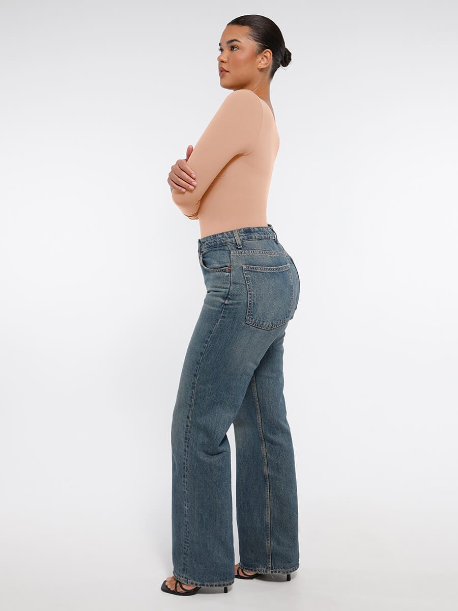 MT240067 — Body string gainant sans coutures à manches longues