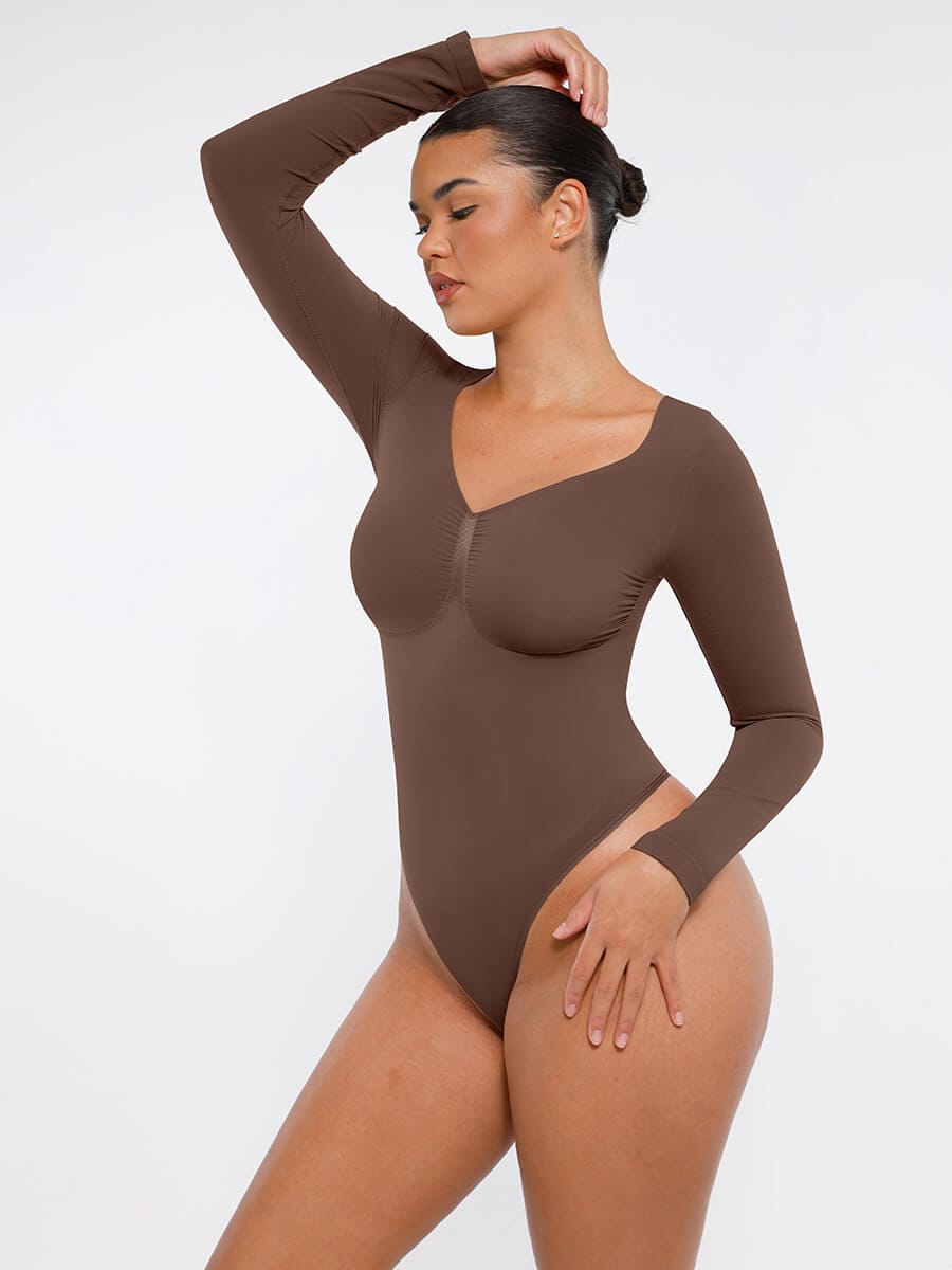 MT240067 — Body string gainant sans coutures à manches longues