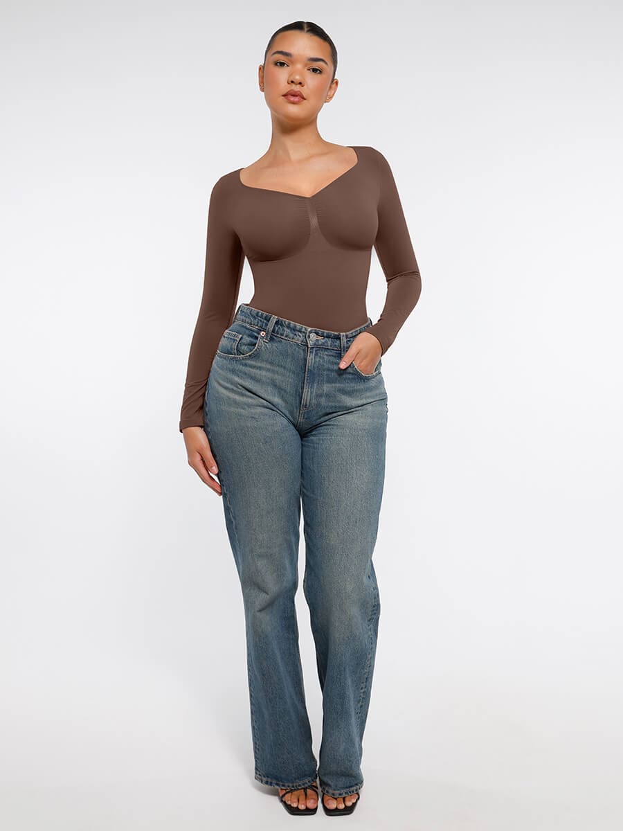 MT240067 — Body string gainant sans coutures à manches longues
