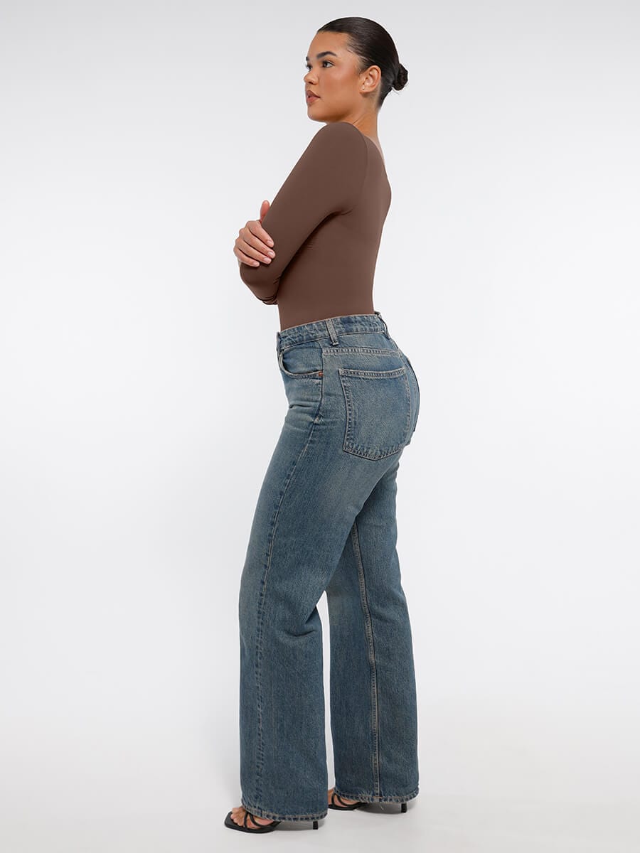MT240067 — Body string gainant sans coutures à manches longues