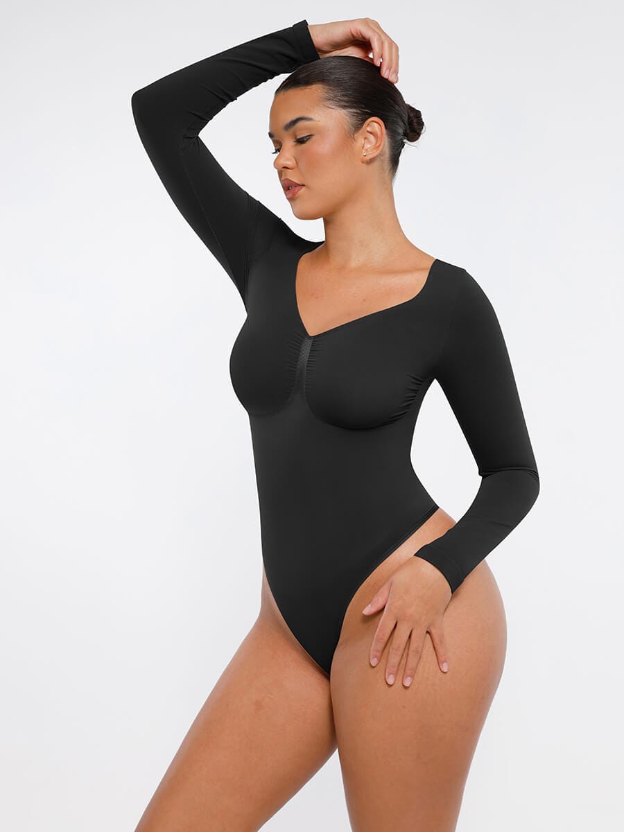 MT240067 — Body string gainant sans coutures à manches longues