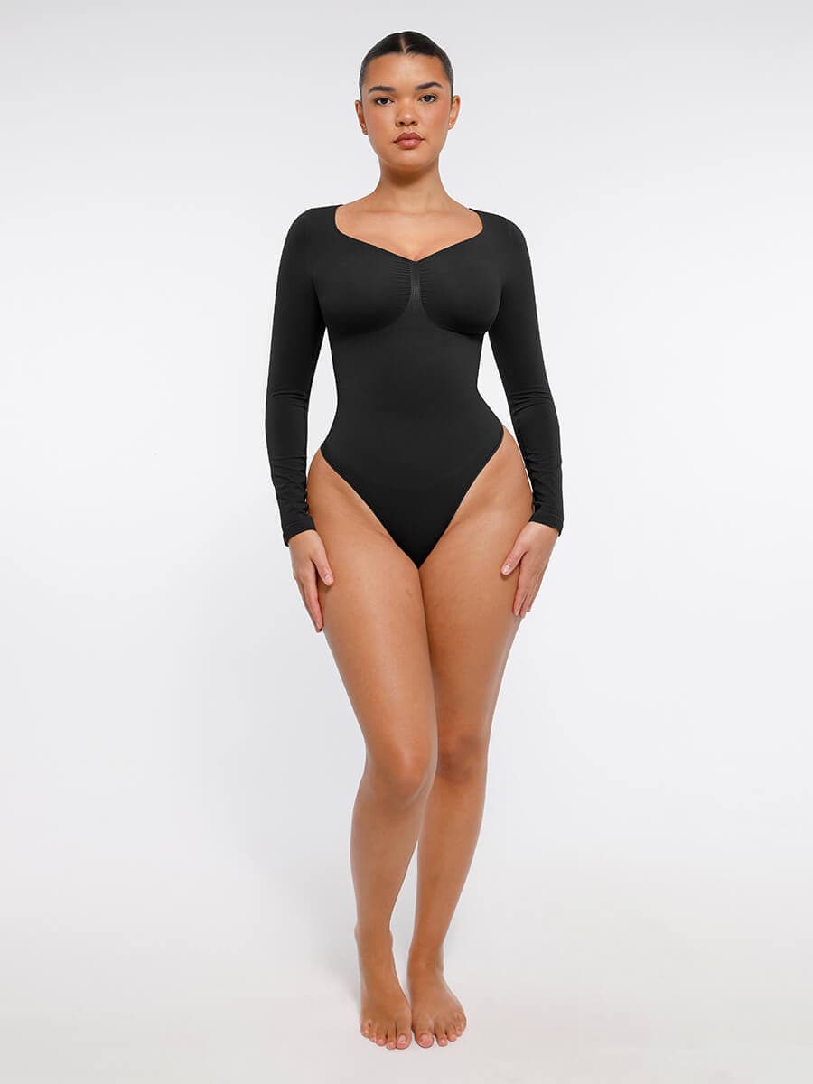 MT240067 — Body string gainant sans coutures à manches longues