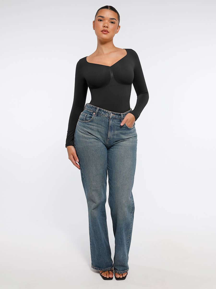 MT240067 — Body string gainant sans coutures à manches longues