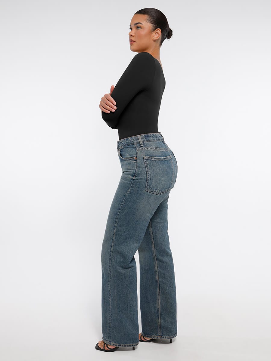 MT240067 — Body string gainant sans coutures à manches longues