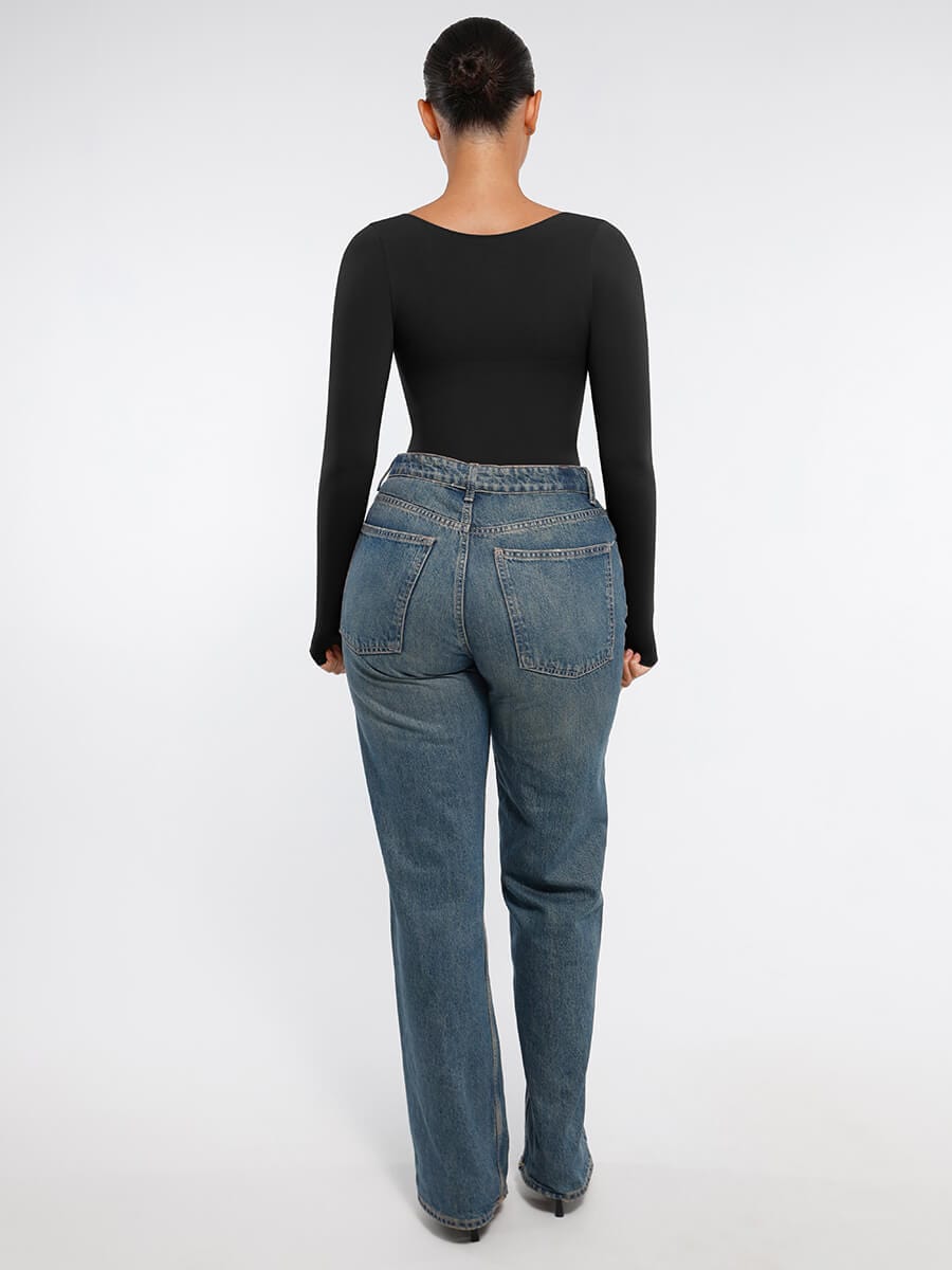 MT240067 — Body string gainant sans coutures à manches longues