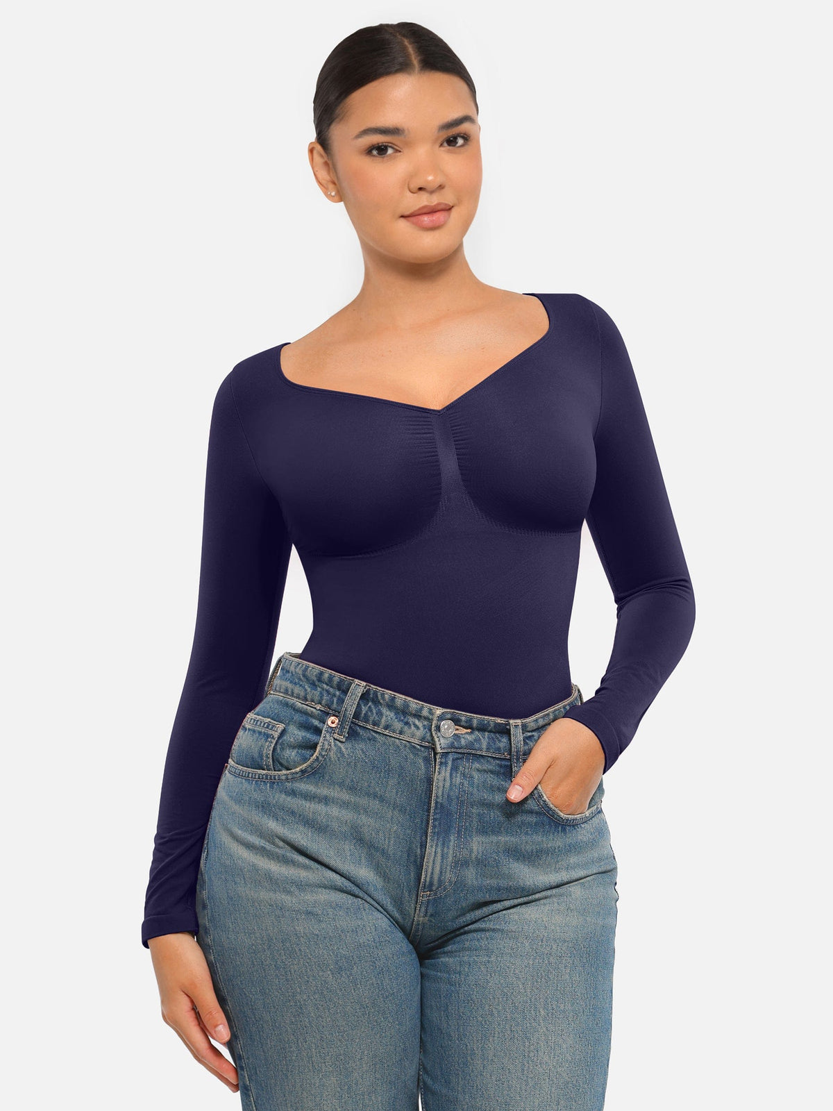 MT240067 — Body string gainant sans coutures à manches longues
