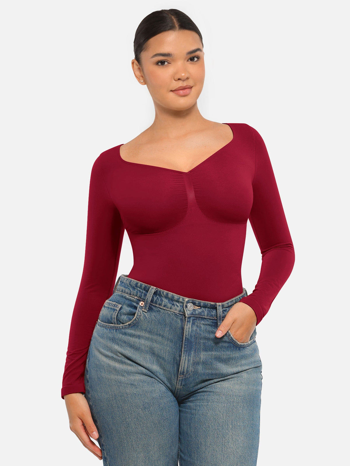 MT240067 — Body string gainant sans coutures à manches longues