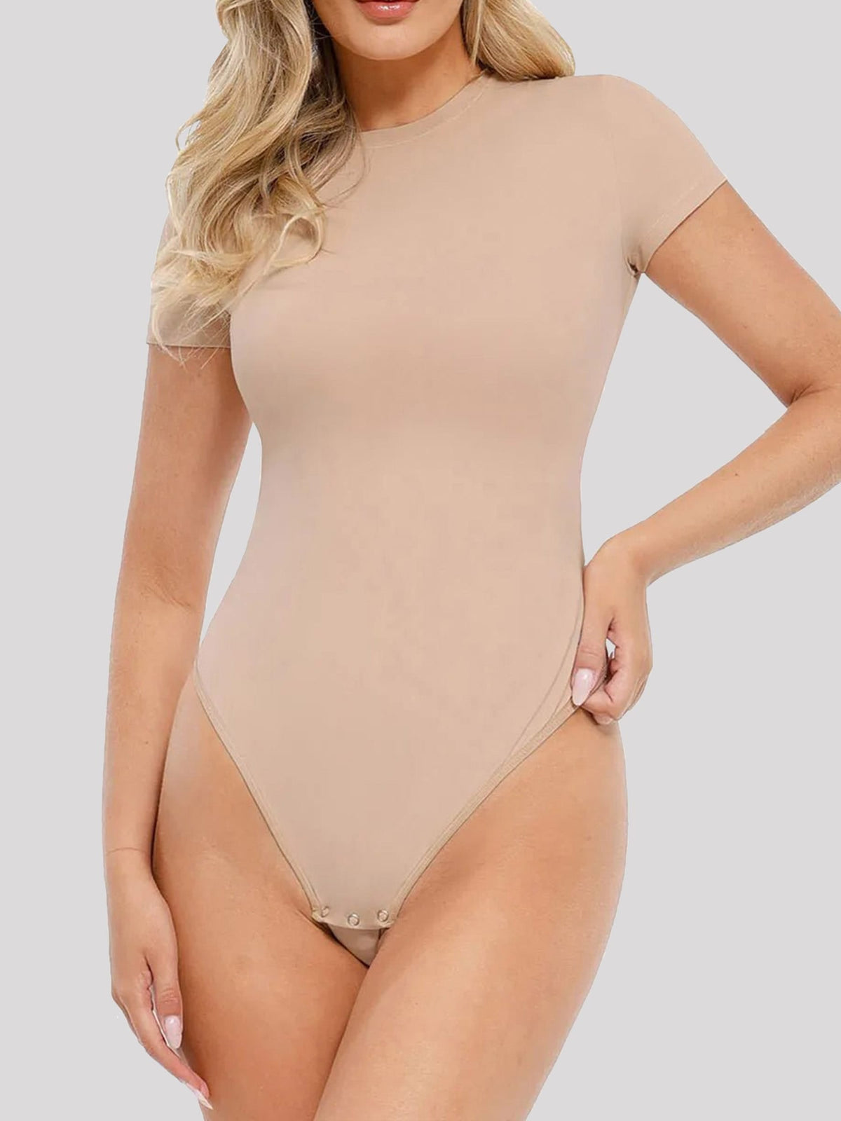 Cloud Soft Short-Sleeve Crew-Neck Shaping Bodysuit
