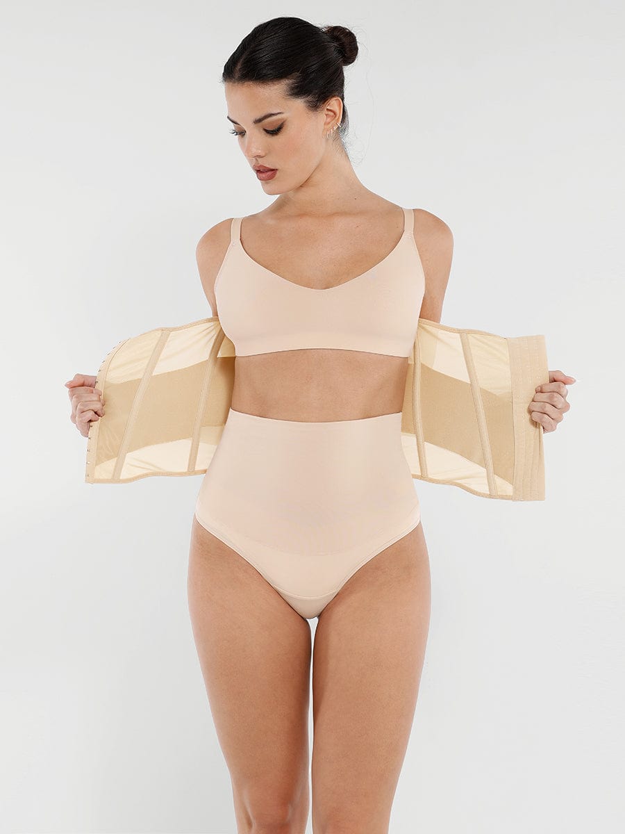 MT250015 — Ceinture gainante en maille respirante avec 7 baleines en acier