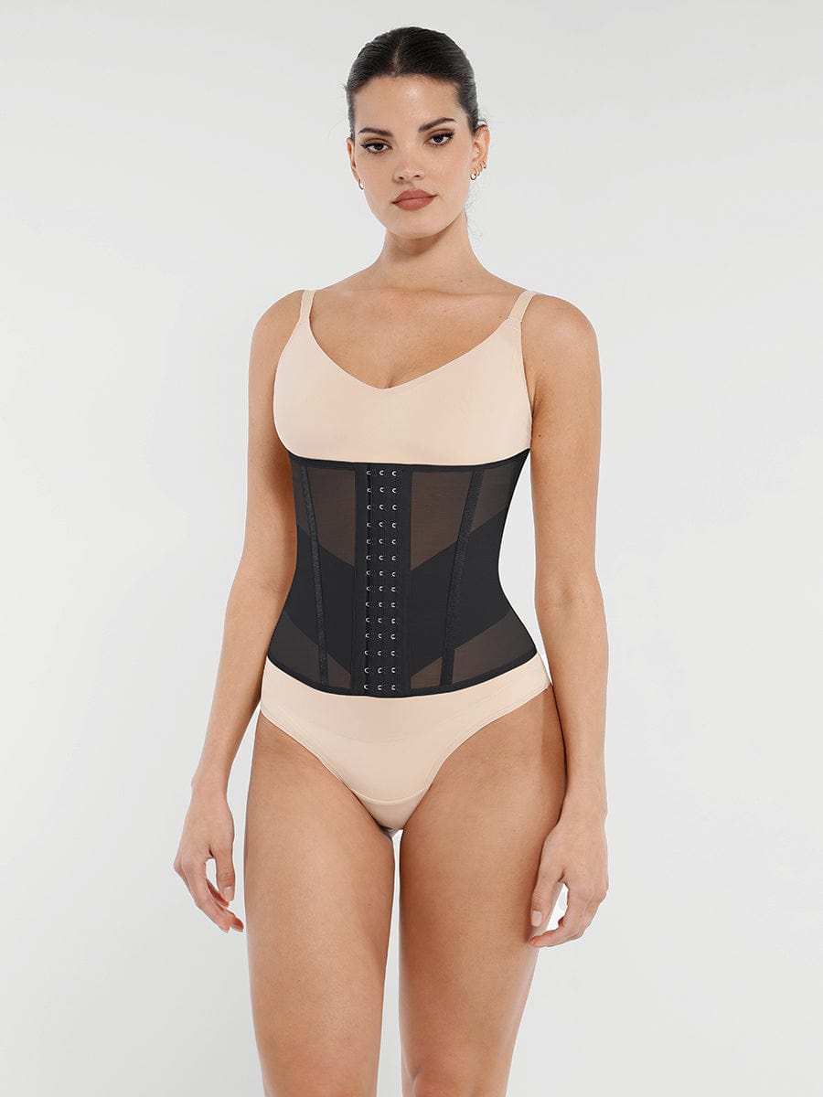 MT250015 — Ceinture gainante en maille respirante avec 7 baleines en acier