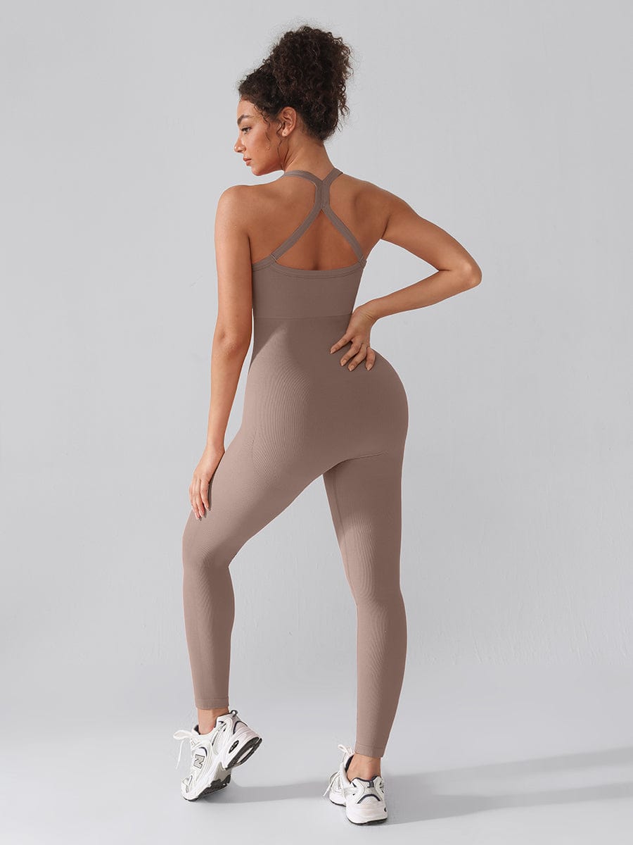MT250041 — Seamless 2-in-1 Sports Shaping Jumpsuit with Bust Support