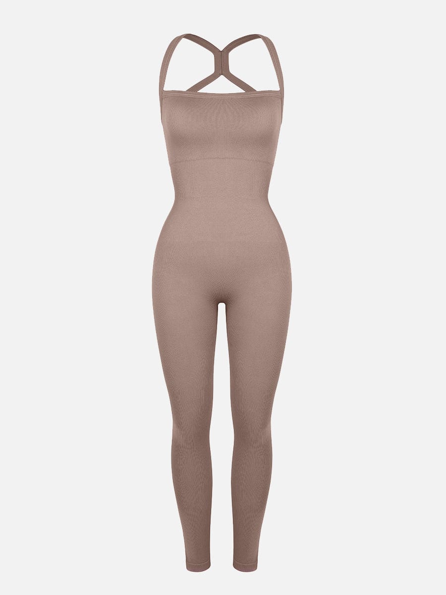 MT250041 — Seamless 2-in-1 Sports Shaping Jumpsuit with Bust Support