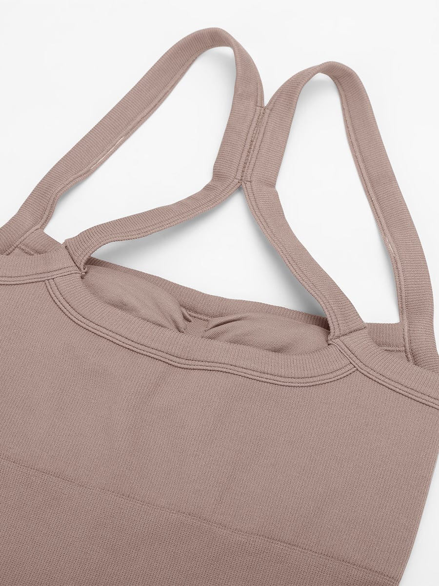 MT250041 — Seamless 2-in-1 Sports Shaping Jumpsuit with Bust Support