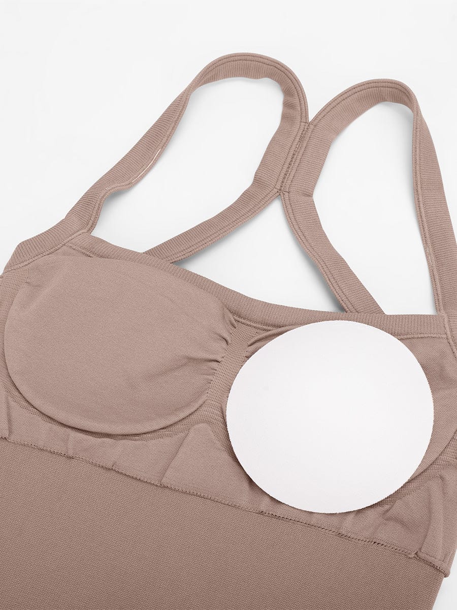MT250041 — Seamless 2-in-1 Sports Shaping Jumpsuit with Bust Support