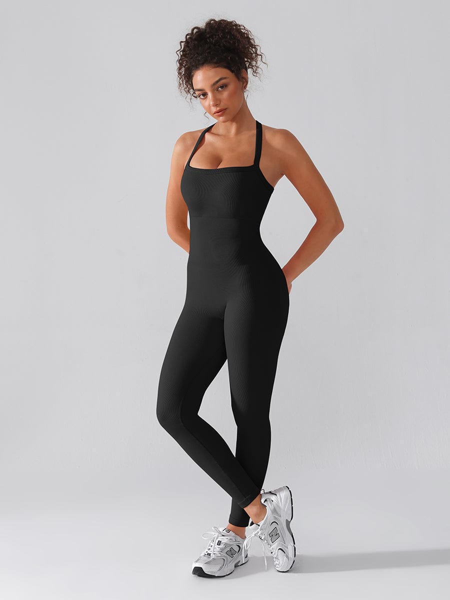 MT250041 — Seamless 2-in-1 Sports Shaping Jumpsuit with Bust Support