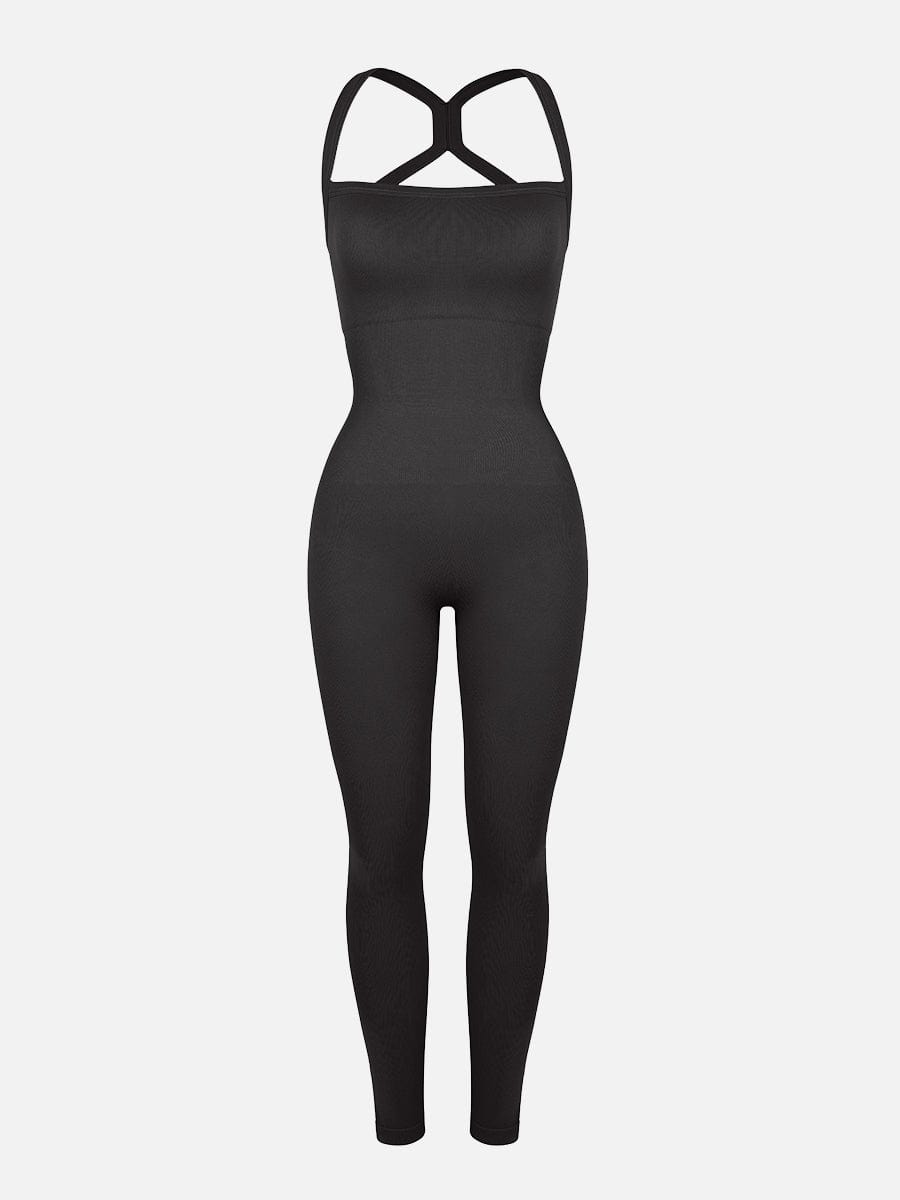 MT250041 — Seamless 2-in-1 Sports Shaping Jumpsuit with Bust Support