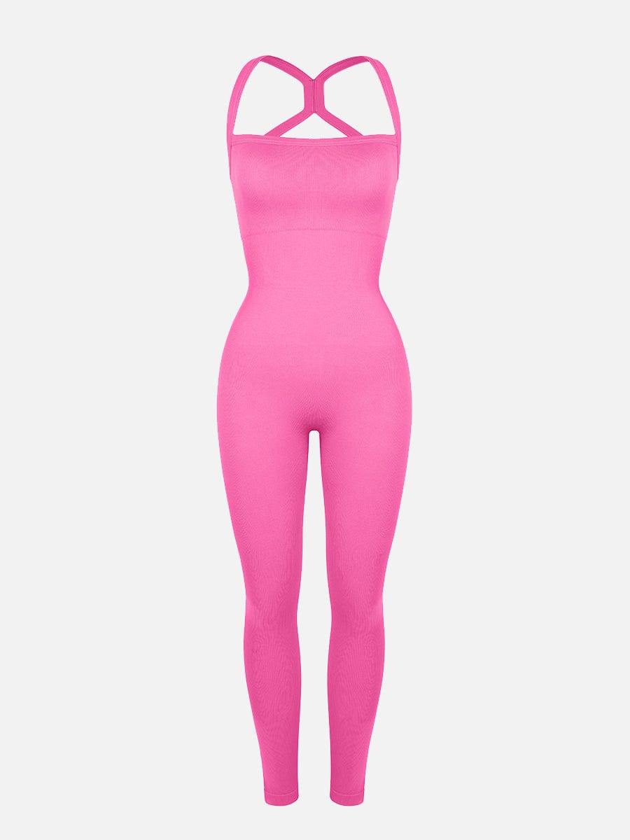 MT250041 — Seamless 2-in-1 Sports Shaping Jumpsuit with Bust Support