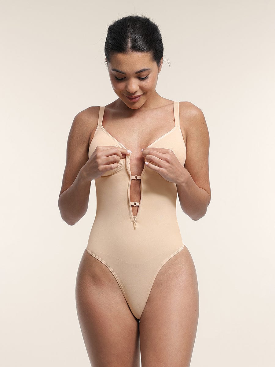 MT250053 — Seamless Plunge Shaping Bodysuit — Upgraded Style