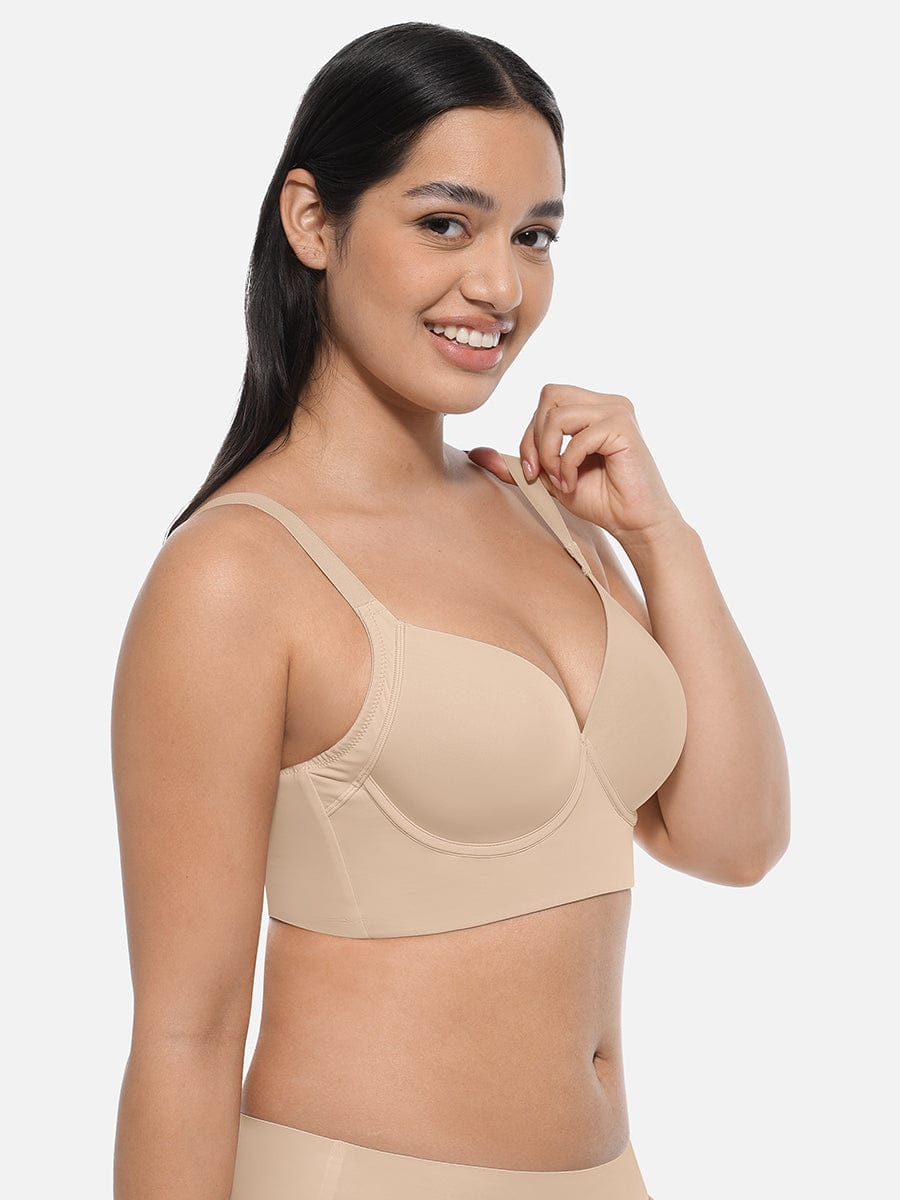 Soutien-gorge sculptant beige à armatures — Gen4