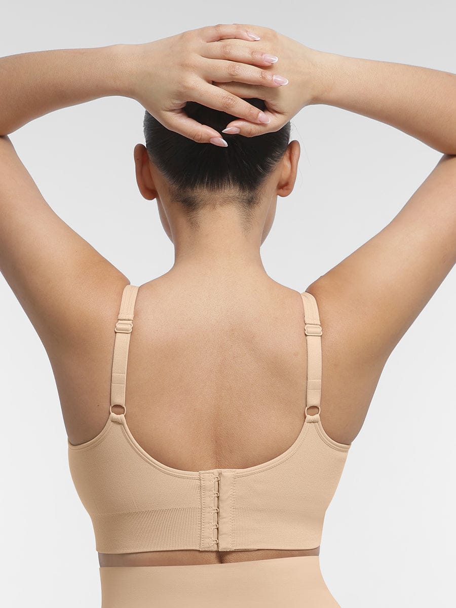Soutien-gorge gainant à décolleté V et coussinets amovibles
