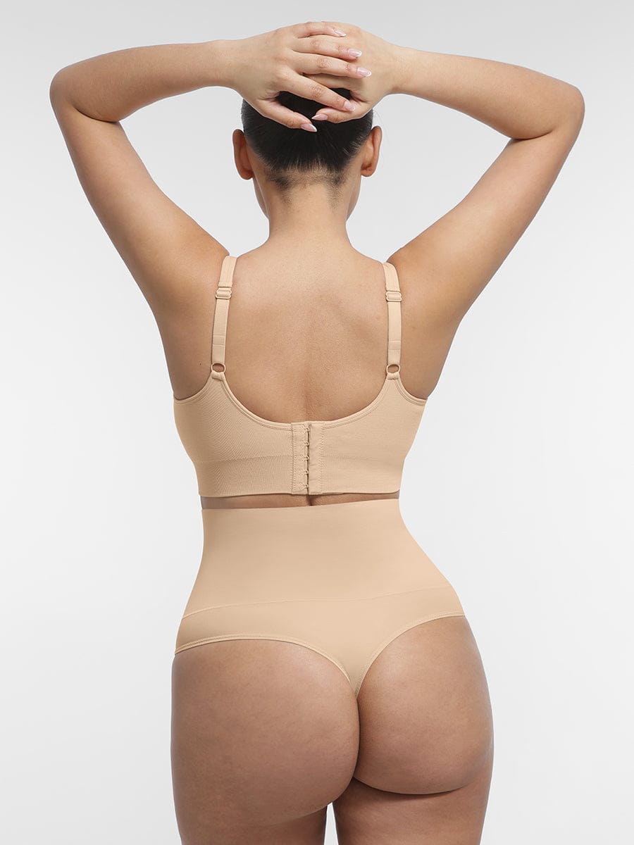 Soutien-gorge gainant à décolleté V et coussinets amovibles