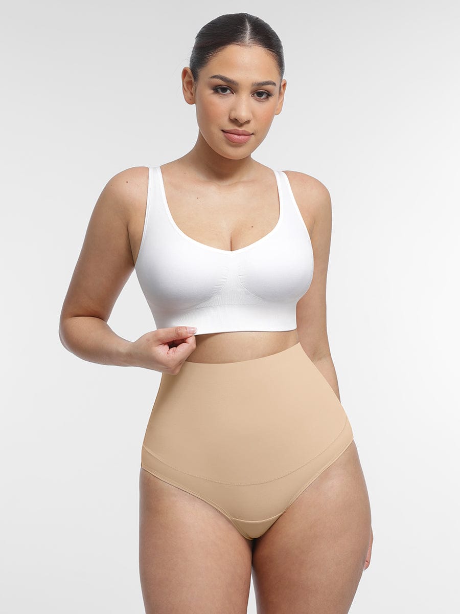 Soutien-gorge gainant à décolleté V et coussinets amovibles